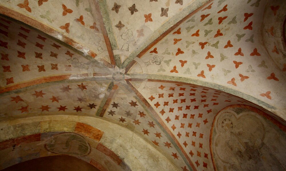 fresková výzdoba presbytáře kaple sv. Václava